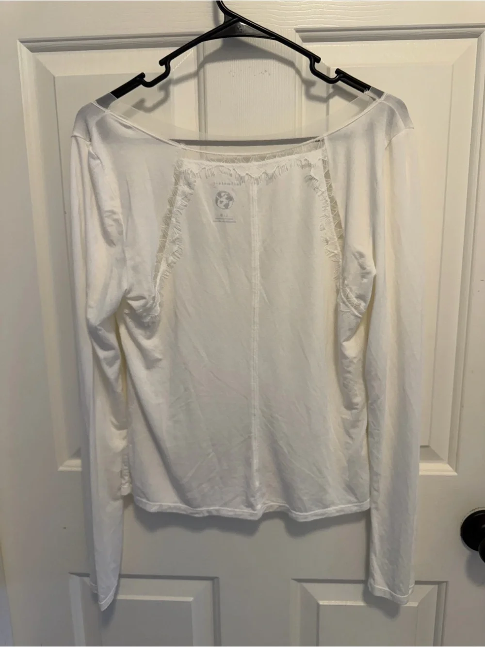 Intimately Free People Lowkey Layering Top white lace and mesh Size Large